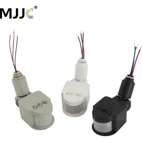Motion Sensor 220V 12V Motion Detector Automatic Infrared PIR Sensor 220V 180 Degree Rotating Outdoor Timer Light Switch