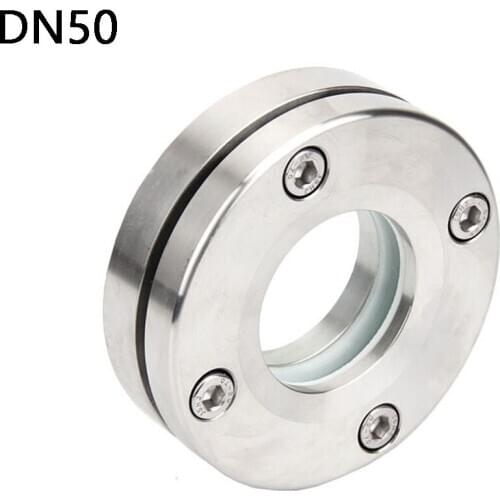 DN50 SUS304 Stainless Steel Sanitary Sight Glass Flat Round Face Flange Diopters
