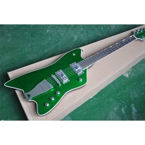 Green body Electric Guitar with Chrome Hardware,Rosewood Fretboard,Special Pull plate ,Provide customized service