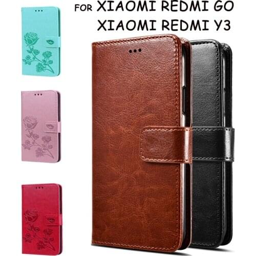 Flip Case For Xiaomi Redmi Go 3D Pattern Cover Xiaom For Xiaomi Redmi Y3 PU Leather Stand Wallet Protective Phone Case Capas