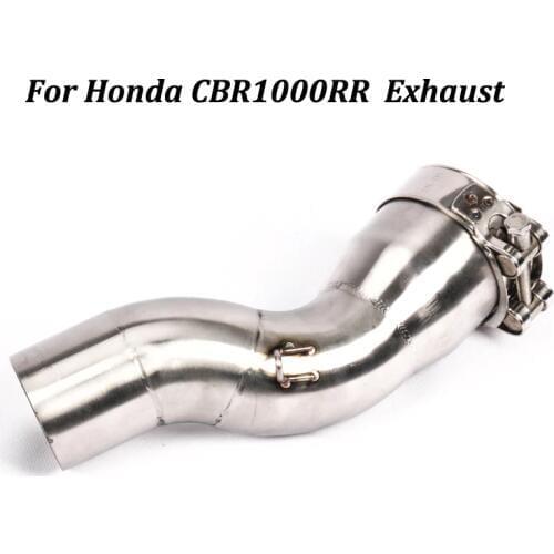 Motorcycle Exhaust Muffler Middle Connection Stainless steel Link Pipe Slip on For Honda CBR1000RR 2017 2018
