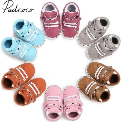 Baby First Walkers Newborn Toddler Warm Baby Girls Boys Cotton Cartoon Bear Solid Casual Shoes Spring Autumn Shoes 0-18M
