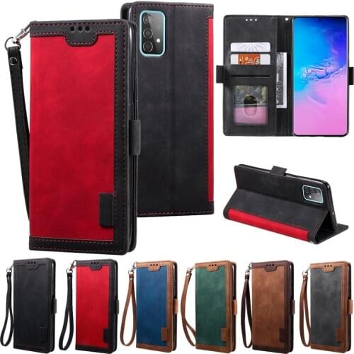 Leather Wallet Retro Stitched Case For Samsung Galaxy S20 S20Plus S20Ultra S20FE S10/S9Plus Note10 Lite Note20 Ultra A12 A32 A52