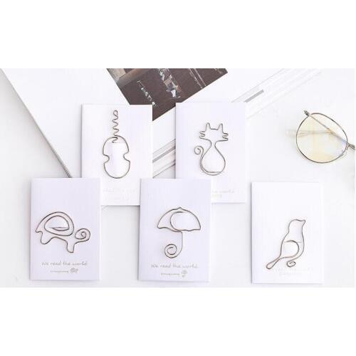 Creative cartoon animal Metal Bookmarks for books macker Paper Creative Products Stationery office school supply