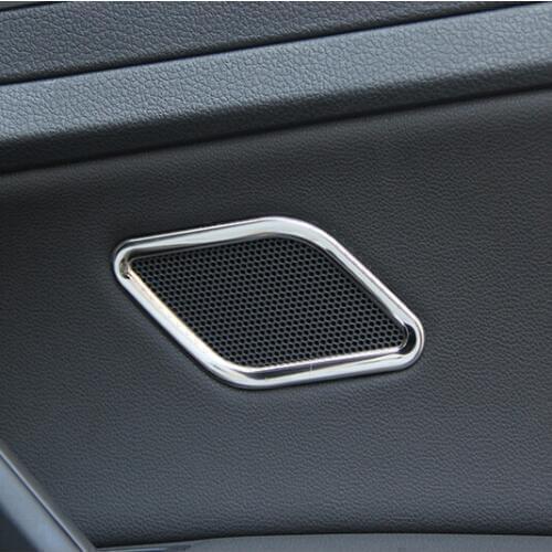 2pcs/set modified special stainless steel rear door Acoustics decoration frame Sticker for Volkswagen GOLF 7 mk7 car styling