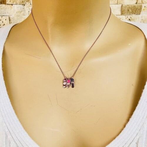 Slippers family 925 Sterling Silver Necklace Women Girls Gift Jewelry Accessories Fashion Handmade Elegant Chain