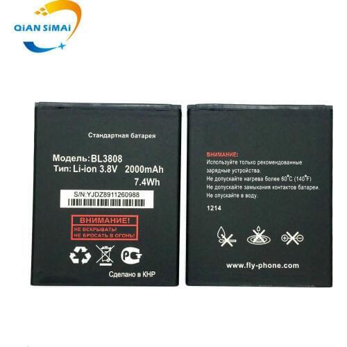 New 1PCS FLY IQ456 BL3808 High quality New Li-ion Battery for FLY IQ456 Mobile Phone +Track code
