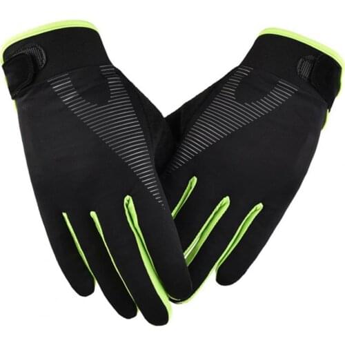 1 Pair Ice Silk Gloves Full Finger Non-Slip Breathable Mountain Bicycling Mittens Unisex Outdoor Sports Climbing Fitness Gloves