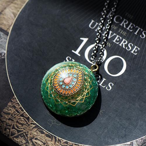 HANDMADE Malachite Orgone Pendant Energy Orgonite Healing Crystal Chakra Reiki EMF Protector Orgone Jewelry