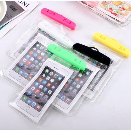 Transparent cell phone waterproof bag diving swimming underwater camera phone Samsung Huawei Apple universal protection