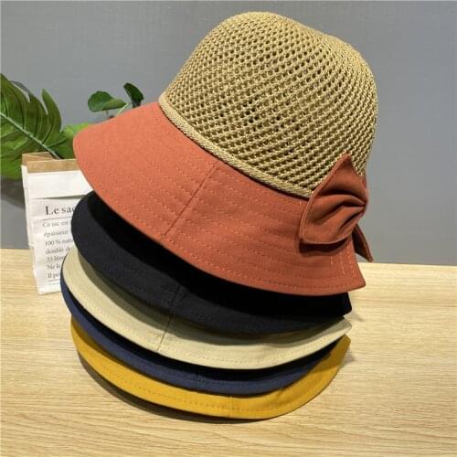 NEW 2021 Womens Straw Hats Chinese Panamas UV Protection Sun Visor Beach Hats Women Visors Foldable Female Women Summer Sun Hat