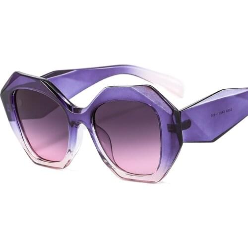 2021 Retro Oversized Irregular Polygon Sunglasses Women Fashion Jelly Color Eyewear Shades UV400 Men Gradient Sun Glasses