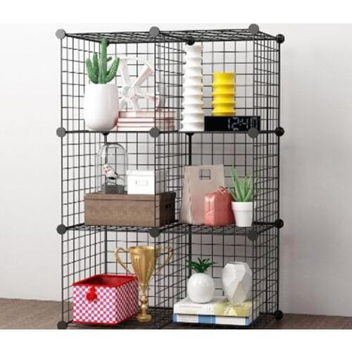 Storage Rack Organizing Bookrack Steel Wire Mesh Storage Rack New Modern Organizer Home Room Furniture