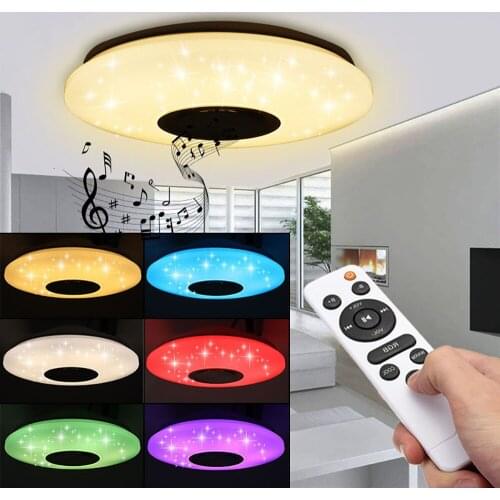 36W Modern RGB LED Ceiling Light Home Lighting Music Light Bedroom Lamp Smart Ceiling Lamp Remote Control