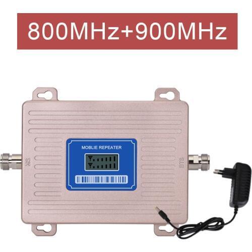 Europe Signal Booster LTE 800 GSM 900 mhz Cellular Signal Repeater 2G 3G 4G Dual band LTE Amplifier Band 20 Band 8 LCD Display