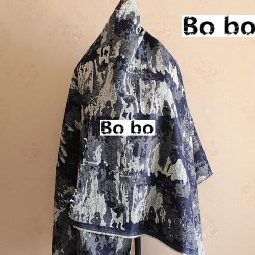 Jacquard high-grade thickened wash hand-made clothing designer denim fabrics