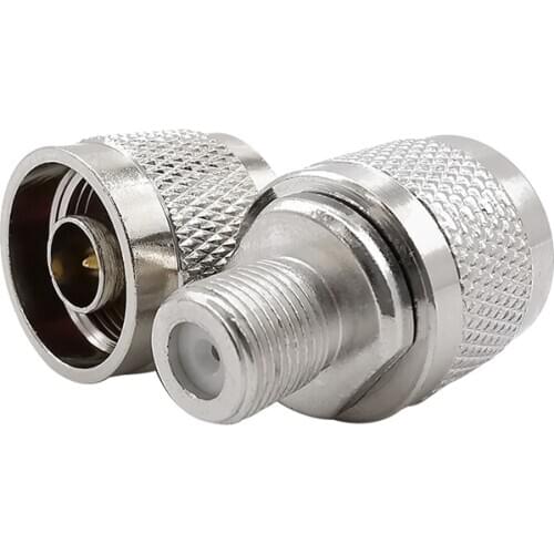 1PCS RF Coaxial Cable Adapter N Male Plug to F Female Jack Straight NF-type RF Connector for Wireless Antenna
