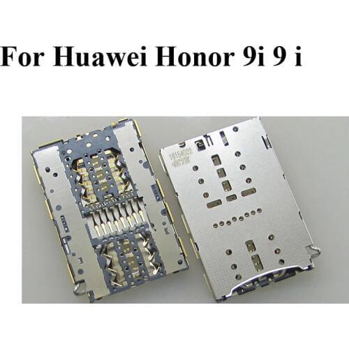 2PCS for Huawei Honor 9i 9 i SIM Card Reader Socket Holder Tray Slot Phone Replacement Parts for Huawei Honor9i 9 i