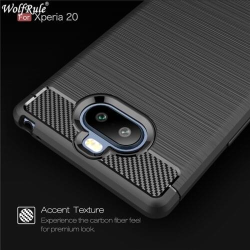 Case For Sony Xperia 20 Case on Xperia 20 Shockproof Rubber Silicone Funda Bumper Carbon Fiber Cover For Sony Xperia 20 Cover