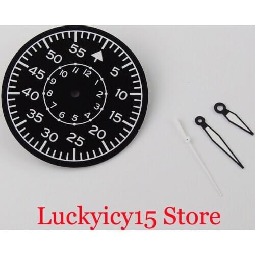 Black 35.5mm Watch Dial Luminous Watch Hand fit MIYOTA 8215 MINGZHU 2813 Movement