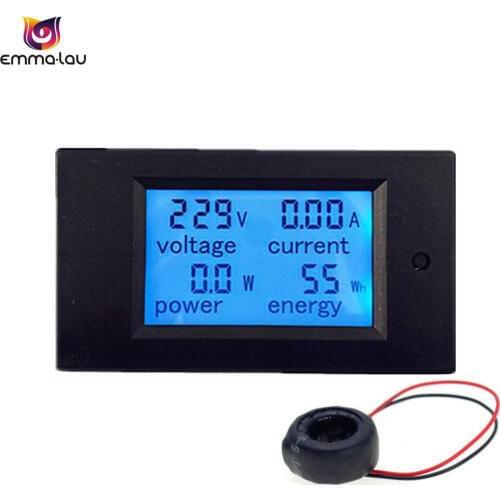 Digital AC Voltage Meters 100A/80~260V Power Energy Monitor Voltmeter Ammeter Watt Amps Volt Tester With Current Transformer