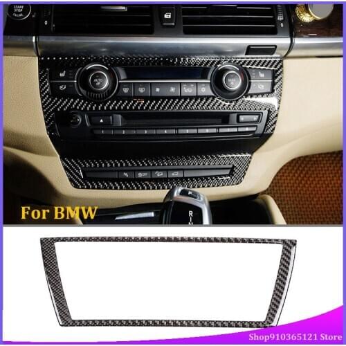For BMW X5 X6 2008-2013 Navigation Frame Real Carbon Fiber (Soft) Car Interior Modification Parts
