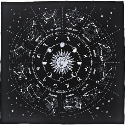 Divination Tarot Table Card Cloth Starry Sky Soft Velvet Tapestry Square