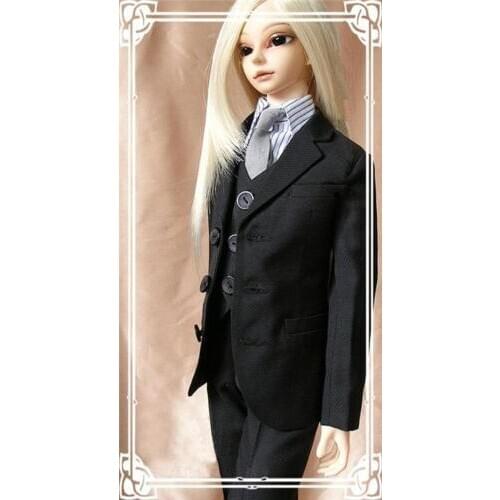 [wamami] 511# Black Suit/Outfit 5pcs 1/4 MSD 1/3 SD DZ AOD SD17 DZ70 BJD Boy Dollfie
