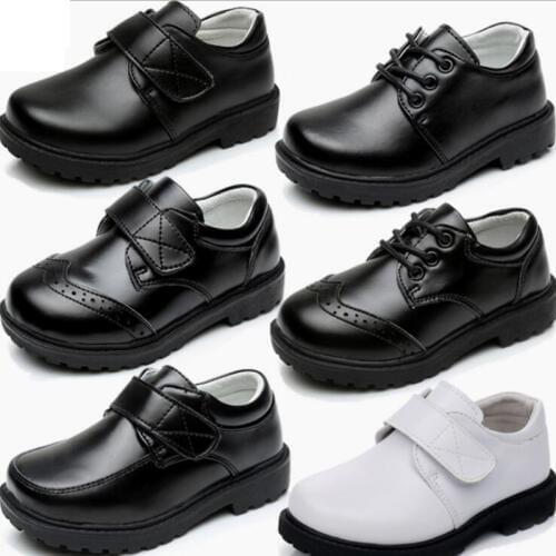 Boys Performance Costumes Fashion Brogue Shoes Genuine Leather Children Show Shoes Formal Flat Loafer Moccasins