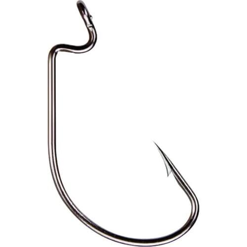 FreeFisher 50pcs/set Carbon Steel Crank Hooks Kit with Fishing Box Fishhooks 2# 1# 1/0# 2/0# 3/0