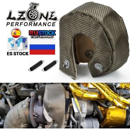LZONE - 100% Full TITANIUM turbo heat shield T3 turbo blanket fit : t2 t25 t28 gt28 gt30 gt35 and most t3 turbo JR1303-2T/TBF03