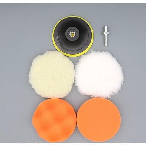 6PCS Car Polishing Sponge Pads Kit 3"/4" Buffing Waxing Foam Pad Buffer Set Polisher Machine Wax Pad for Removes Scratches
