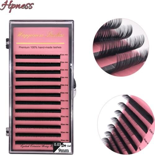 Eyelash Extension Individual Mink Silk Premium Long Classic 3D Lashes C/D/D+Curl Makeup For Salon Single/Mix Length