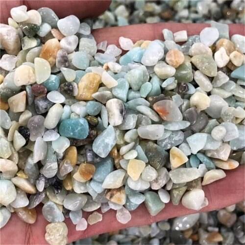 Natural Quartz Crystal blue calcite Polished Gravel Specimen chips minerals Fish Tank blue stone