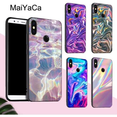 MaiYaCa Iridescent Holographic Case For POCO X3 F2 Pro Case For Redmi Note 8 Pro 8T 7 9 9S 9A 9C For Mi Note 10 Lite A3