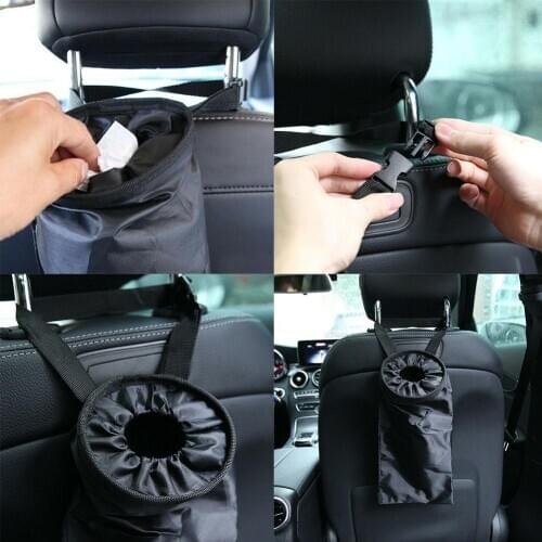 Portable Car Seat Back Garbage Bag Car Auto Trash Can Car Holder Box Cloth Leak-proof Oxford Case Dust Styling T9R4