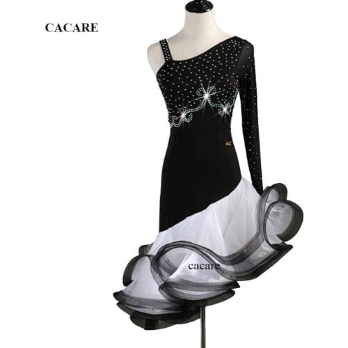 Fringed Dress 2018 Latin Dance Dress Women Latina Salsa Latin Dance Competition Dresses CHEAP D0510 Fluffy Hem 2 Choices