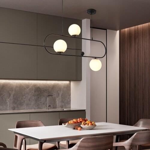 Simple LED Pendant light Modern Hanging lamp for Dining room Bedroom Kitchen Living room Pendant lamp Balck&Gold Luminaires