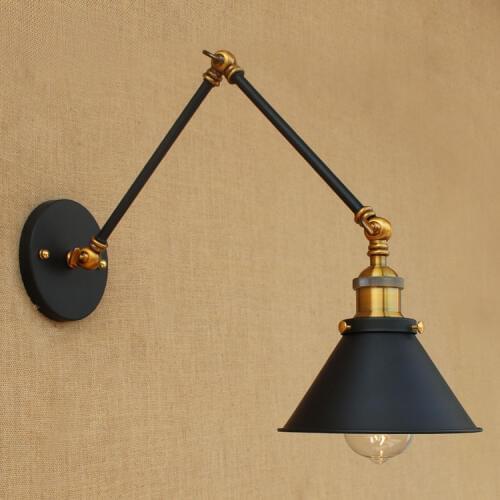 Adjustable Swing Long Arm Wall Light Fixtures Dinning Room Retro Loft Style Industrial Vintage Wall light Sconce Applique LED