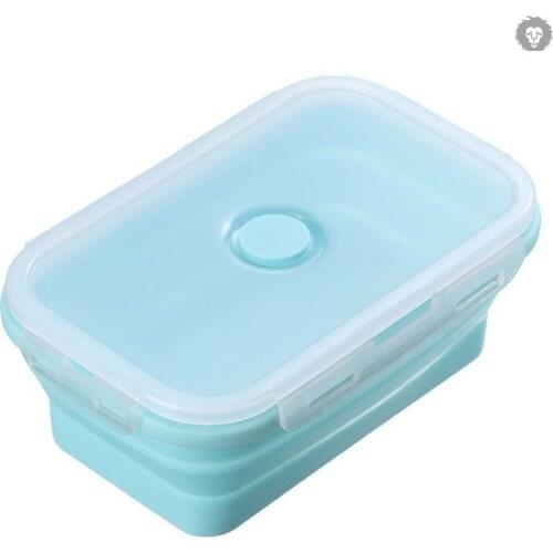 Silicone Collapsible Lunch Box Food Storage Container Bento BPA Free Microwavable Portable Picnic Camping Outdoor Free Shipping