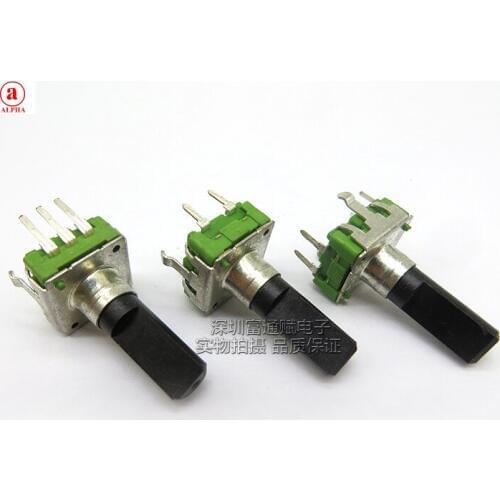 Taiwan ALPHA pulse switch potentiometer EC12-24 bit switch 20mm half shaft encoder