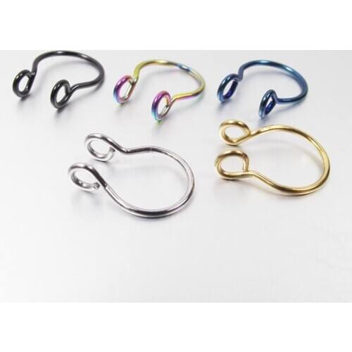 U Shaped Stainless steel No Piercing Nose Ring Hoop Septum Rings Nose body piercing jewelry