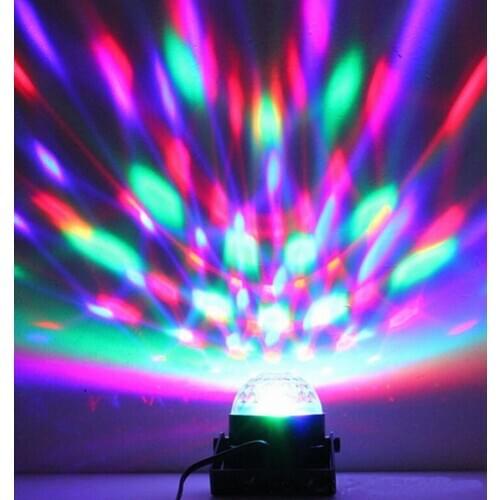 EU/US Sound Activated Rotating Disco Ball Party Lights Strobe Light RGB LED Stage Lights For Brithday Home KTV Xmas Wedding Show