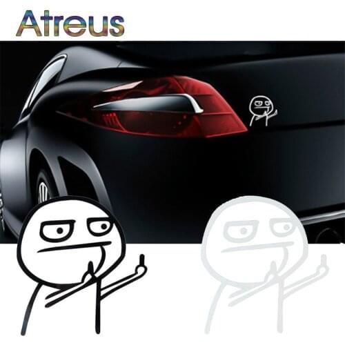 Funny Middle Finger Car Sticker for Hyundai Solaris I30 IX35 Creta Tucson 2017 Accent IX25 Honda Civic Accord CRV Fit Volvo XC60