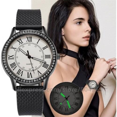 Wholesale No Logo Fashion Roman Number Watch Gift Casual Dress Women Wristwatches 919897