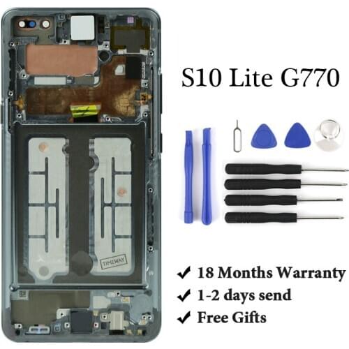New OEM For Samsung S10 lite G770 LCD Dispaly AMOLED With Frame With Touch Screen Assembly For Samsung S10 lite G770 LCD Screen