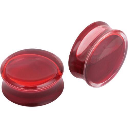 1Pair Red Liquid Blood Ear Gauges Acrylic Ear Plug Earrings Gauges Body Piercing Jewelry Piercing Mixes 9 Size Promotion