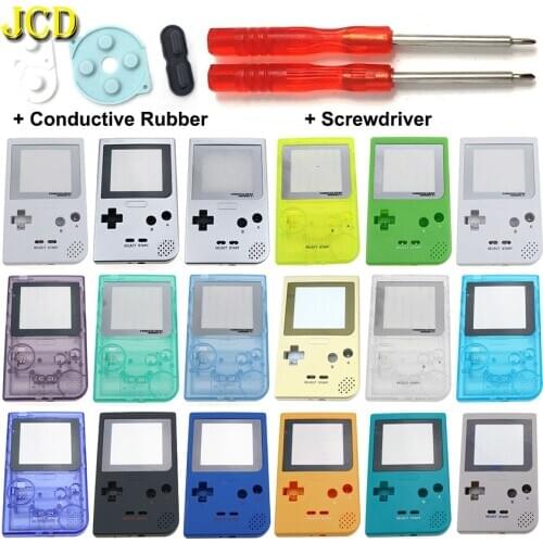 1PCS Plastic Full Shell Case for Gameboy Pocket Game Console GBP Housing Cover W/ Buttons Kit Rubber Pad Screw Drivers