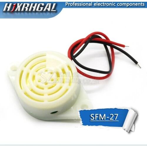 1PCS SFM-27 DC 3-24V 90DB white Beep Alarm Electronic Buzzer Sounder Continuous sound HJXRHGAL