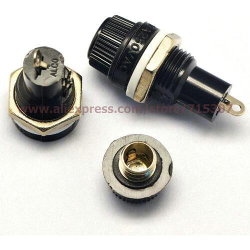 PHISCALE 10pcs 5*20 / 5x20 fuse holder 250V 10A AC